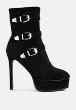 Beaux High Platform Stiletto Ankle Boots