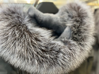 Silver Fox Fur Trim Rabbit Fur Insulated Parka - By Baano