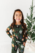 Christmas Doggies | GIRLS WIDE-LEG SET - By Baano