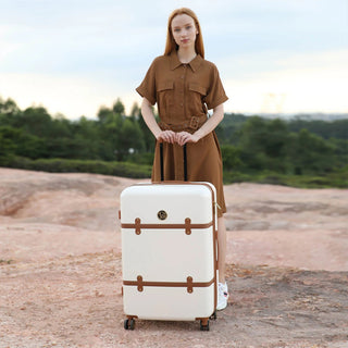 Grace Expandable 25" Medium Checked Retro Suitcase - By Baano