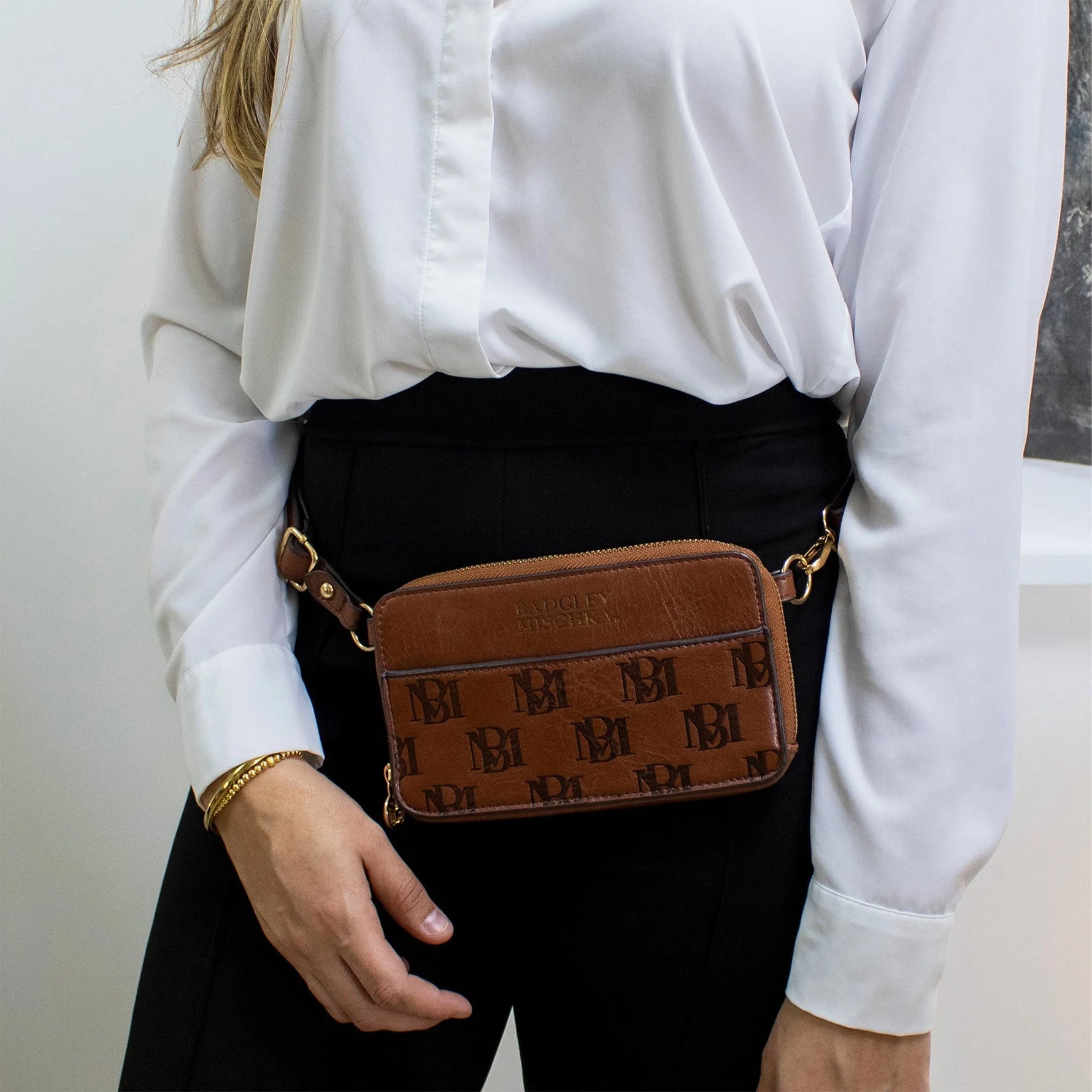 Madalyn Monogram Belt Bag | Crossbody Sling - By Baano
