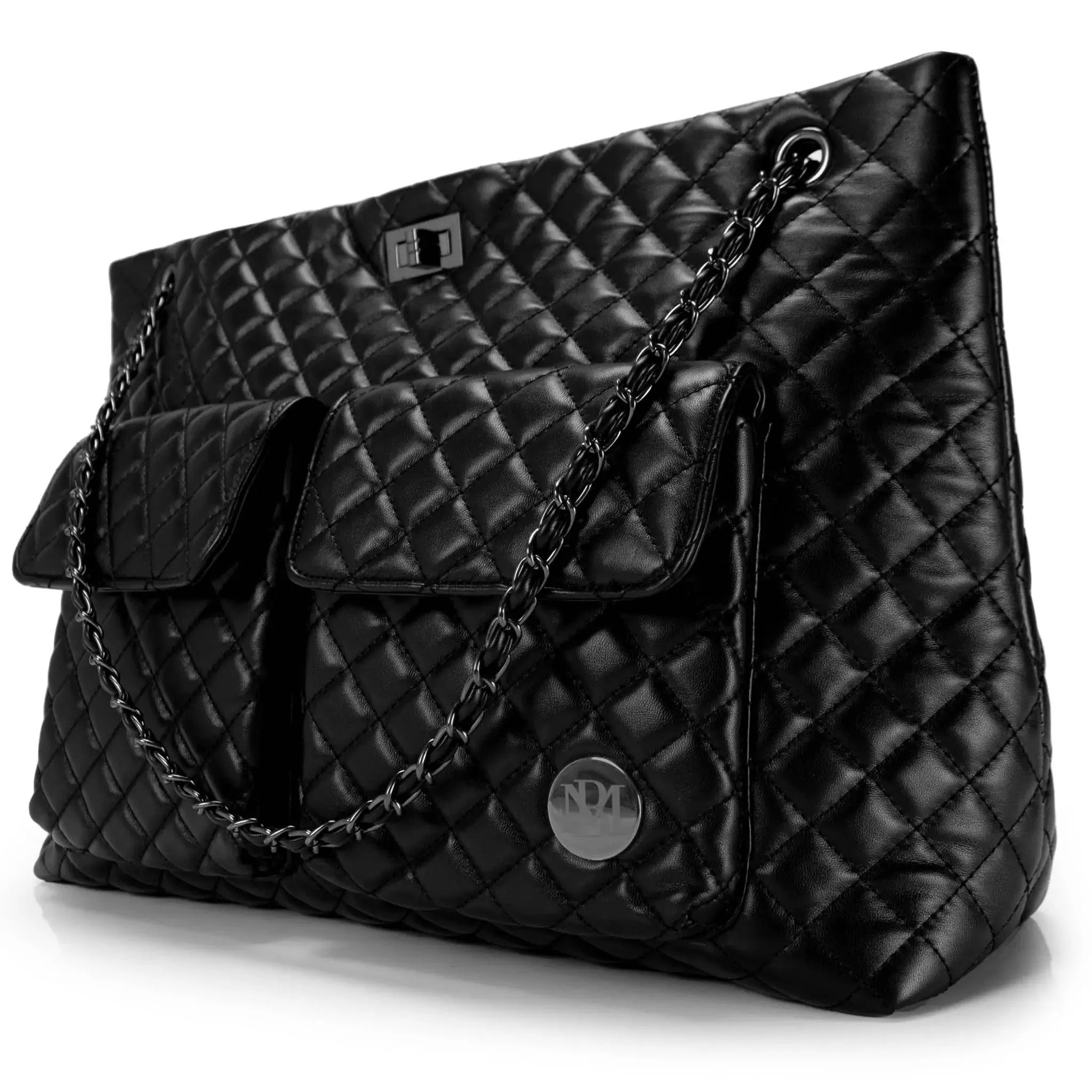 Diana Quilted Vegan Leather Weekender Tote Bag - By Baano