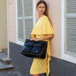 Diana Quilted Vegan Leather Weekender Tote Bag - By Baano