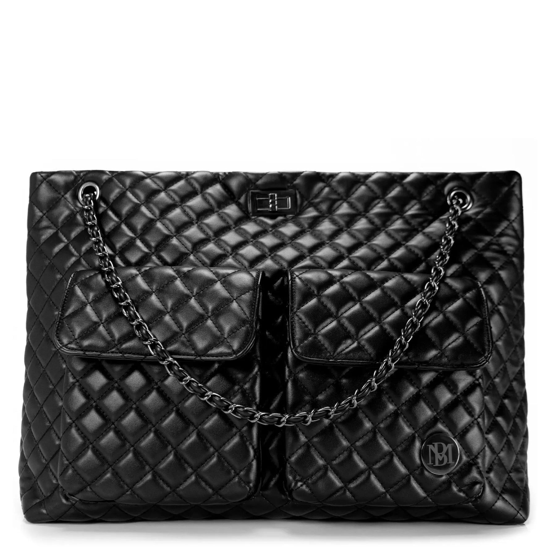 Diana Quilted Vegan Leather Weekender Tote Bag - By Baano