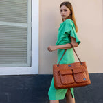 Diana Quilted Vegan Leather Weekender Tote Bag - By Baano