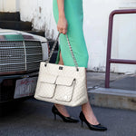 Diana Quilted Vegan Leather Weekender Tote Bag - By Baano