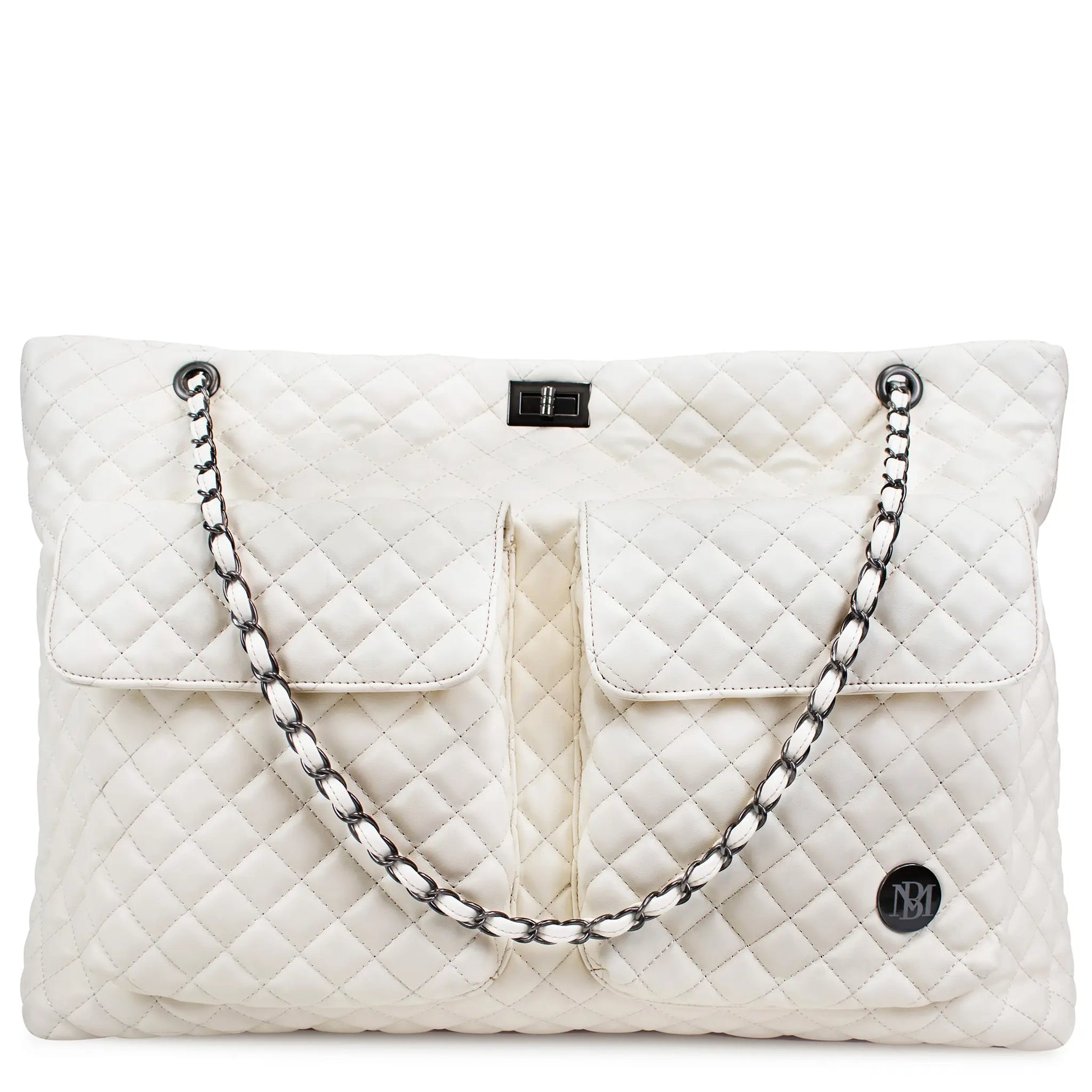 Diana Quilted Vegan Leather Weekender Tote Bag - By Baano