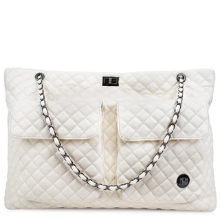 Diana Quilted Vegan Leather Weekender Tote Bag