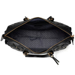 Diamond Quilted Vegan Leather Weekender Tote Bag Travellty