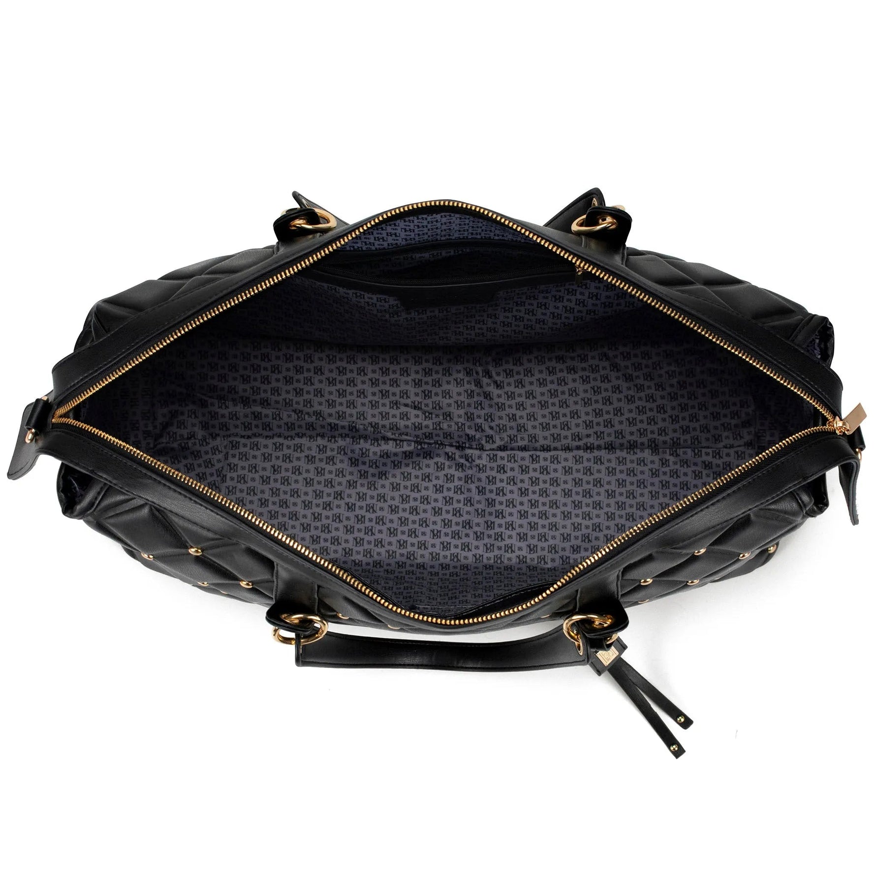 Diamond Quilted Vegan Leather Weekender Tote Bag Travellty