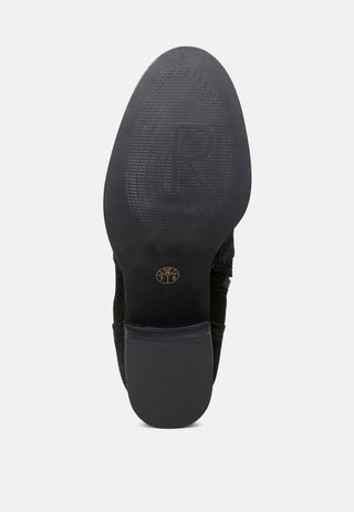 Bowie Stacked Heel Leather Boots