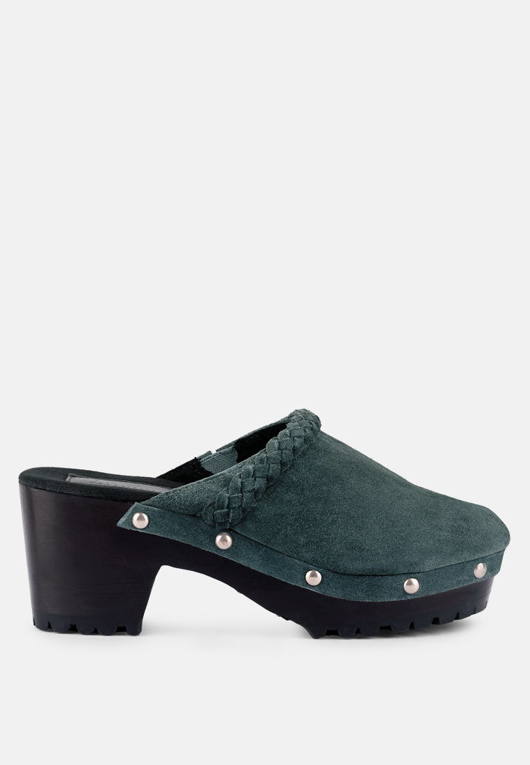 Inca Fine Suede Leather Clogs