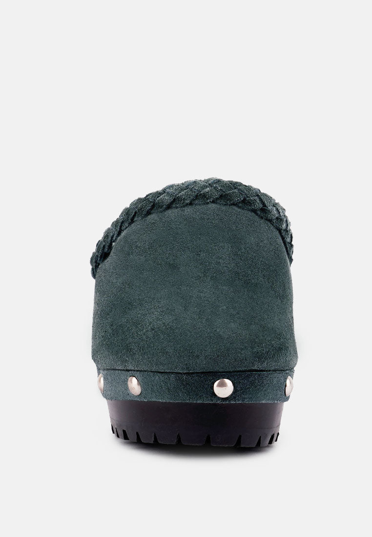 Inca Fine Suede Leather Clogs