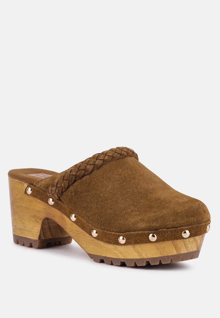Inca Fine Suede Leather Clogs