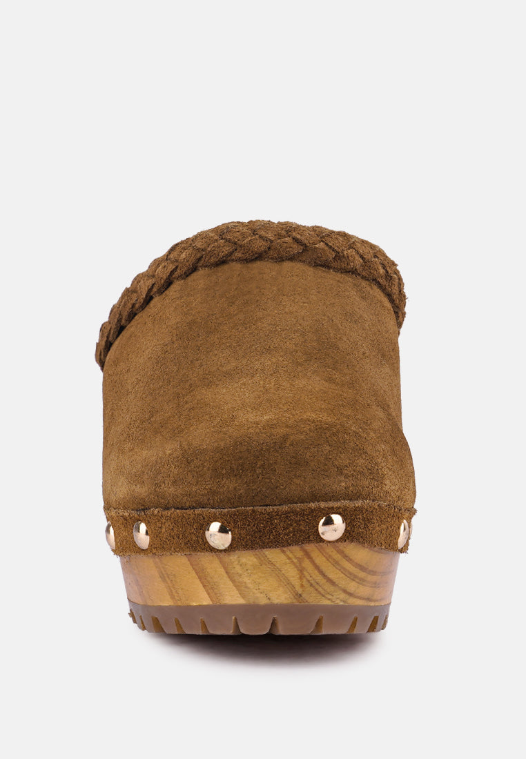 Inca Fine Suede Leather Clogs