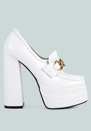 Bratz Horsebit Diamante Embellished Chunky Platform Loafers