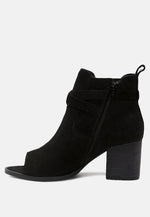 Bria Peep Toe Ankle Boots