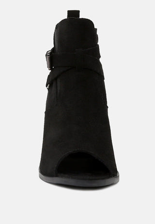 Bria Peep Toe Ankle Boots