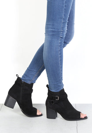 Bria Peep Toe Ankle Boots