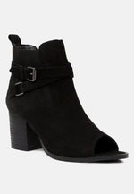 Bria Peep Toe Ankle Boots