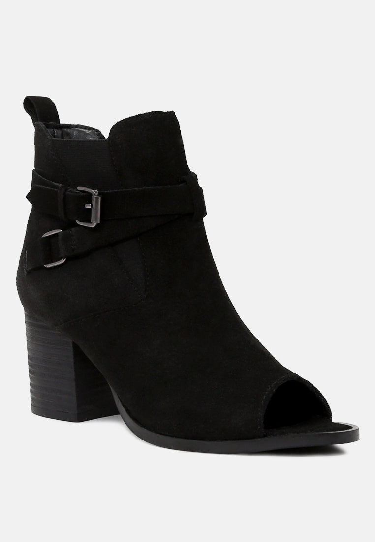 Bria Peep Toe Ankle Boots