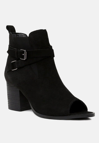 Bria Peep Toe Ankle Boots