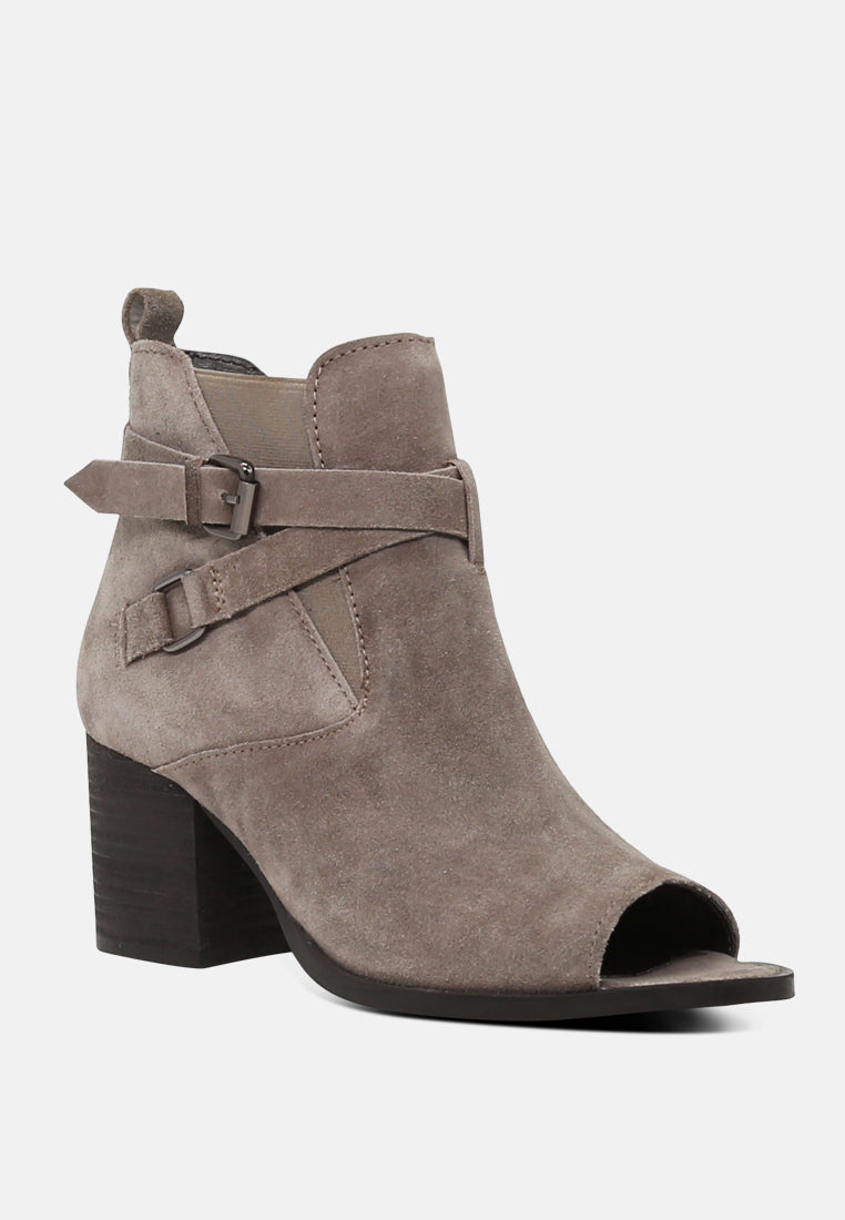Bria Peep Toe Ankle Boots