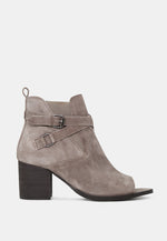 Bria Peep Toe Ankle Boots