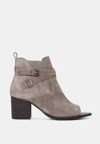 Bria Peep Toe Ankle Boots