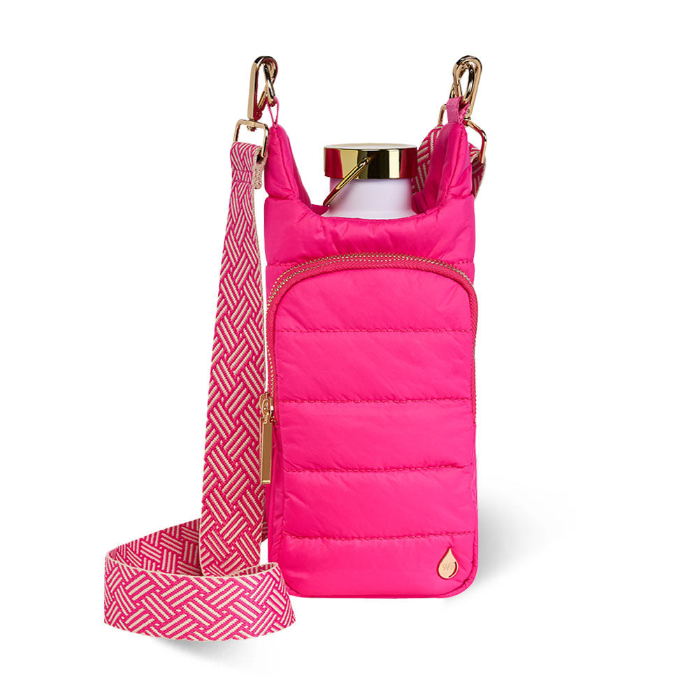 Bright Pink HydroBag® with Pink and Cream Patterned Strap