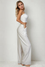 Bustier Crop Cami Top & Slant Pocket Straight Pants (CAPELLA)