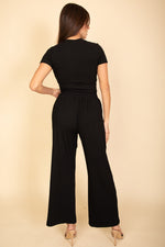 Relaxed Fit Top and Wide-Leg Pants Set (CAPELLA)