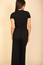 Relaxed Fit Top and Wide-Leg Pants Set (CAPELLA)