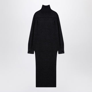 Dark Grey Turtleneck With Drawstring - By Baano