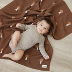 Luxury Knit Mushroom Swaddle Baby Blanket - By Baano