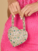 Beaded Mini Heart Bag - By Baano