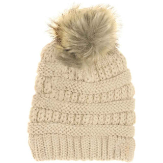 Baby Fur Pom C.C Beanie