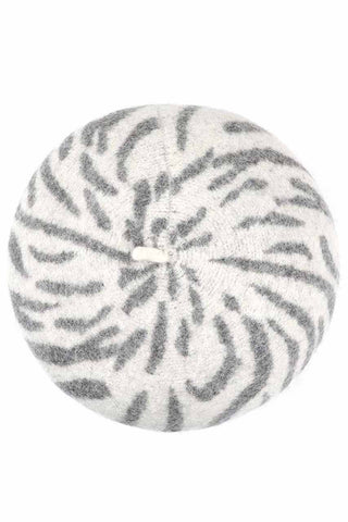 C.C Zebra Wool Beret Beanie