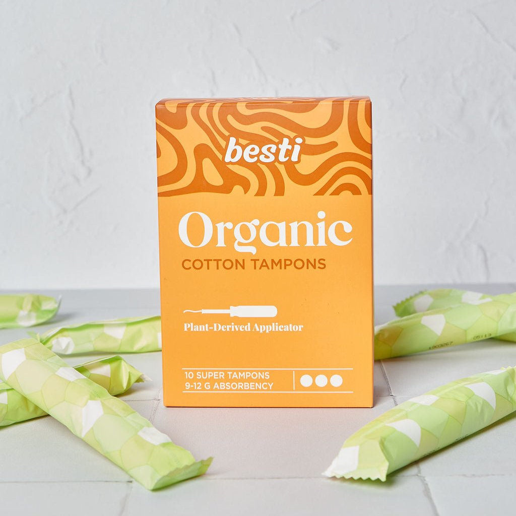 Besti 100% Organic Cotton Super Tampons (10 Count) - By Baano