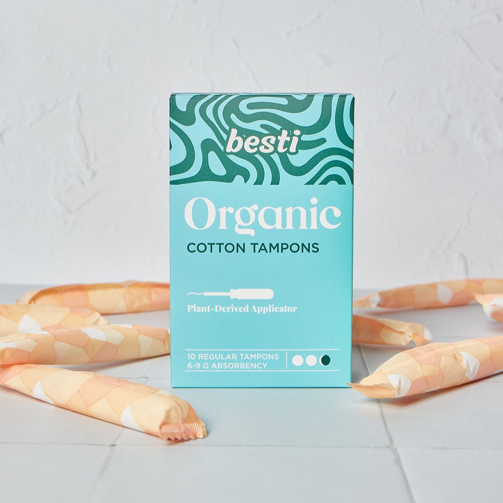 Besti 100% Organic Cotton Regular Tampons (10 Count) - By Baano