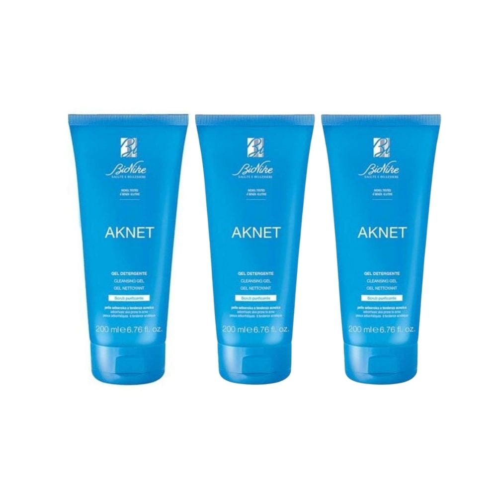 BioNike Aknet Purifying Cleansing Gel 200 ml 3 Pack - By Baano