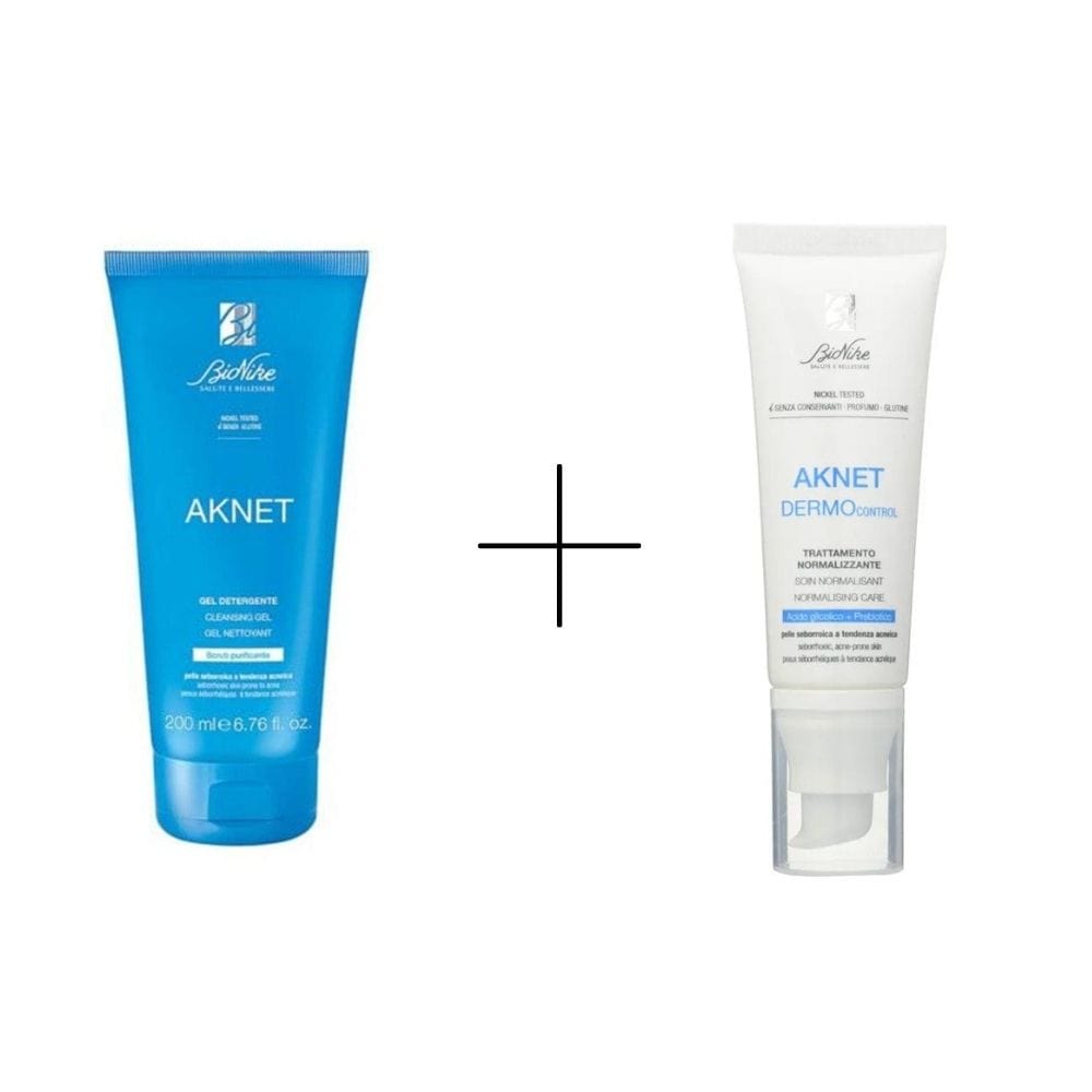 BioNike Aknet Purifying Cleansing Gel 200 ml + Bionike Aknet Dermocontrol 40 ml - By Baano