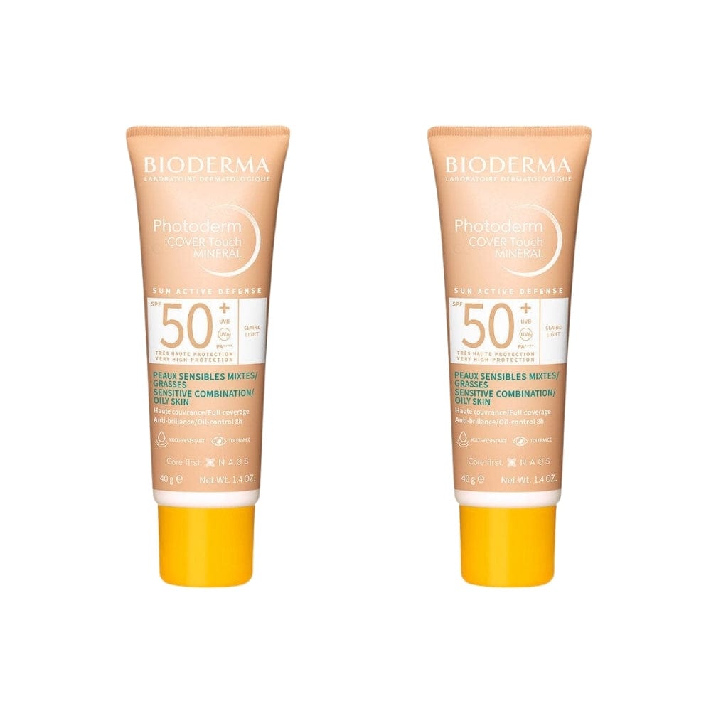 Bioderma Photoderm Cover Touch Mineral SPF 50 40 Ml - Light -2 Pack - By Baano