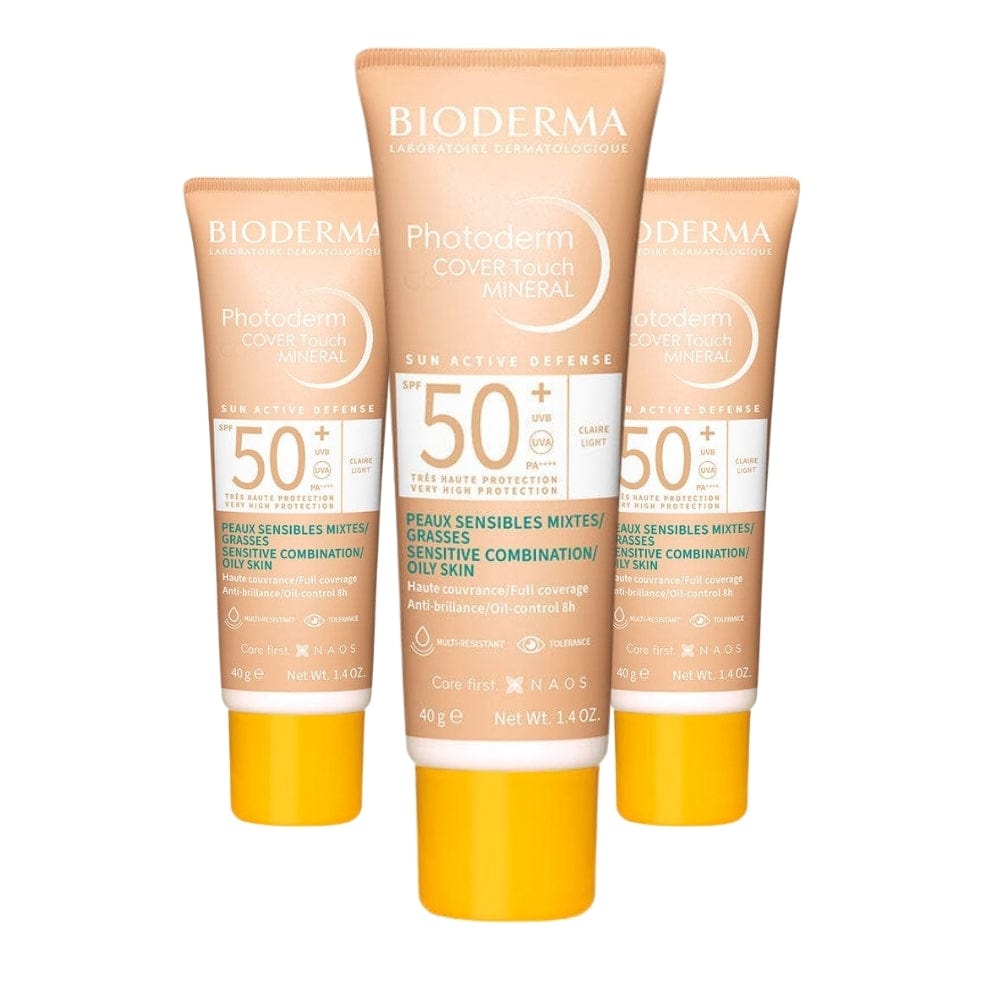 Bioderma Photoderm Cover Touch Mineral SPF 50 40 Ml - Light -3 Pack - By Baano
