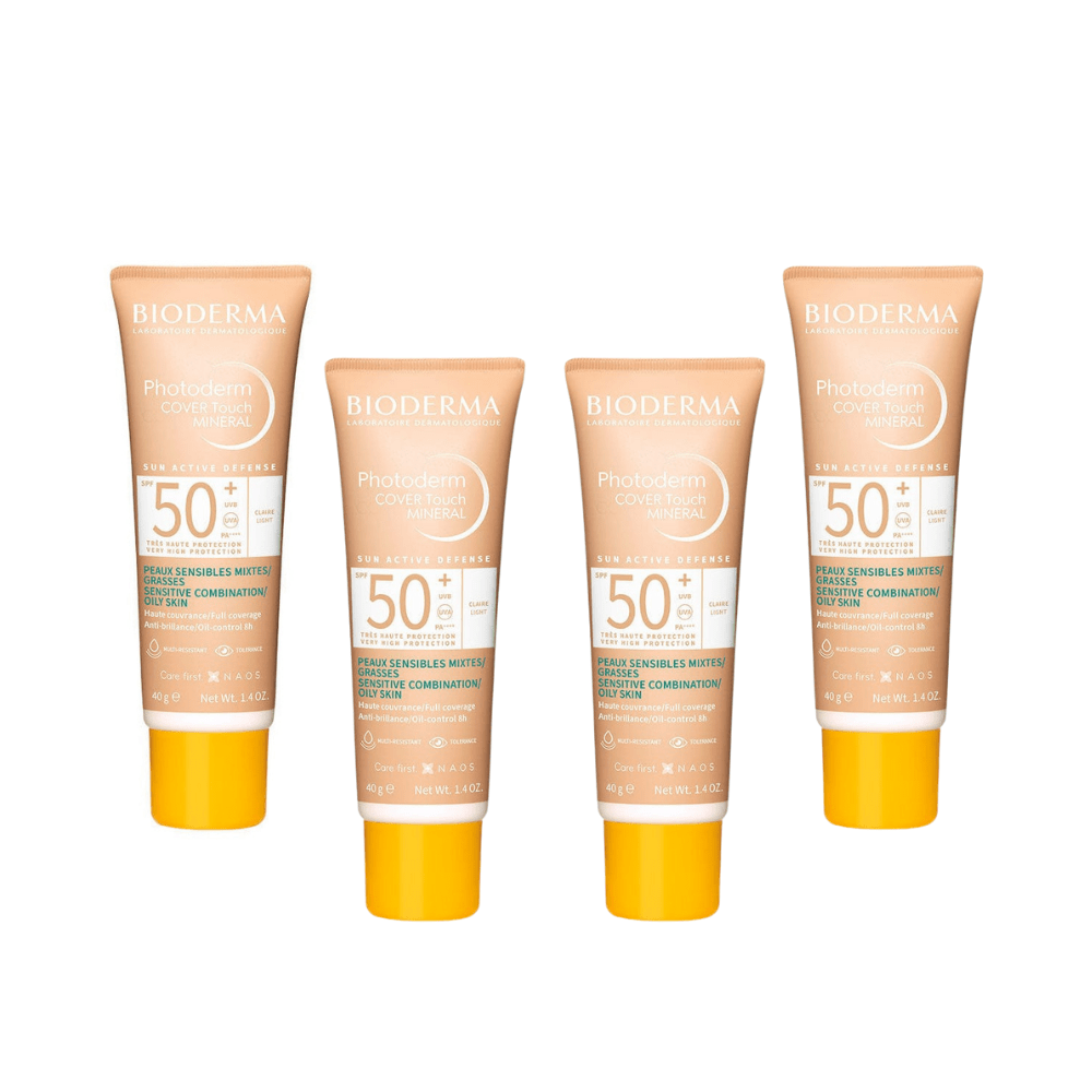 Bioderma Photoderm Cover Touch Mineral SPF 50 40 Ml - Light 4 Pack - By Baano