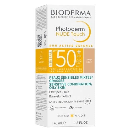Bioderma Photoderm Nude Touch SPF50+ Light 40 ml -3 Pack Chivela
