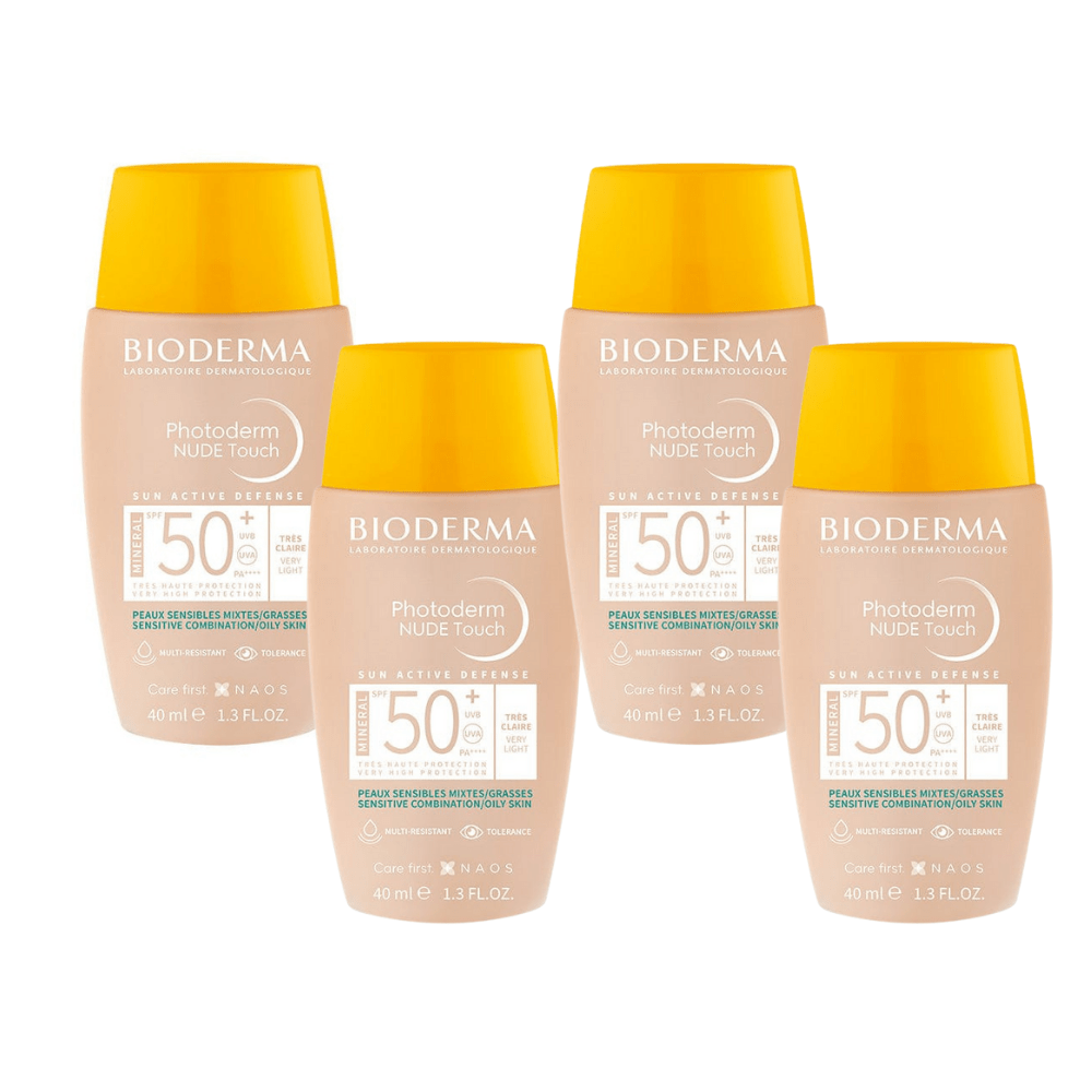 Bioderma Photoderm Nude Touch SPF50+ Very Light 40 ml 4 Pack - By Baano