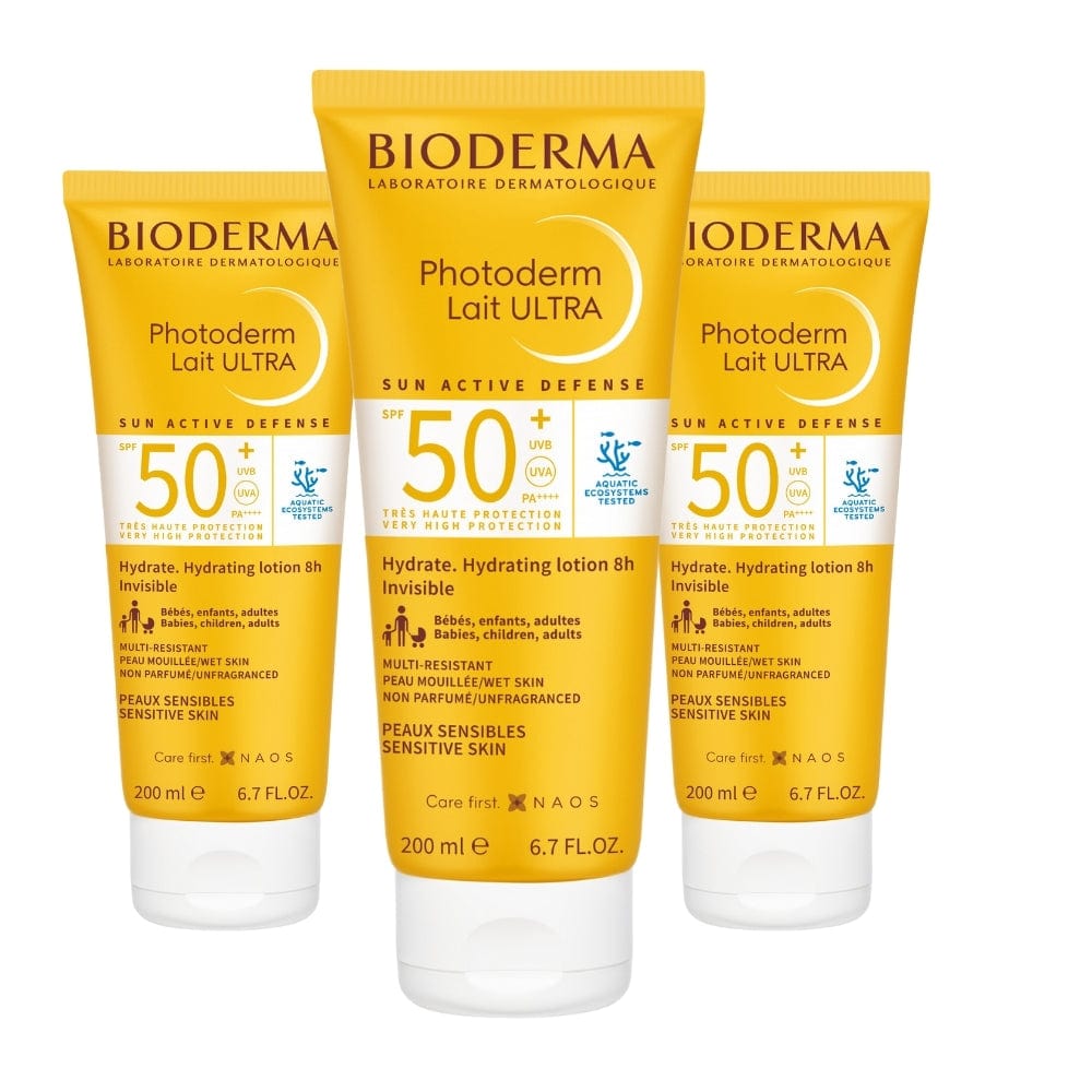 Bioderma Photoderm SPF 50+ Lait Ultra Sun Lotion 200 ml -3 Pack - By Baano