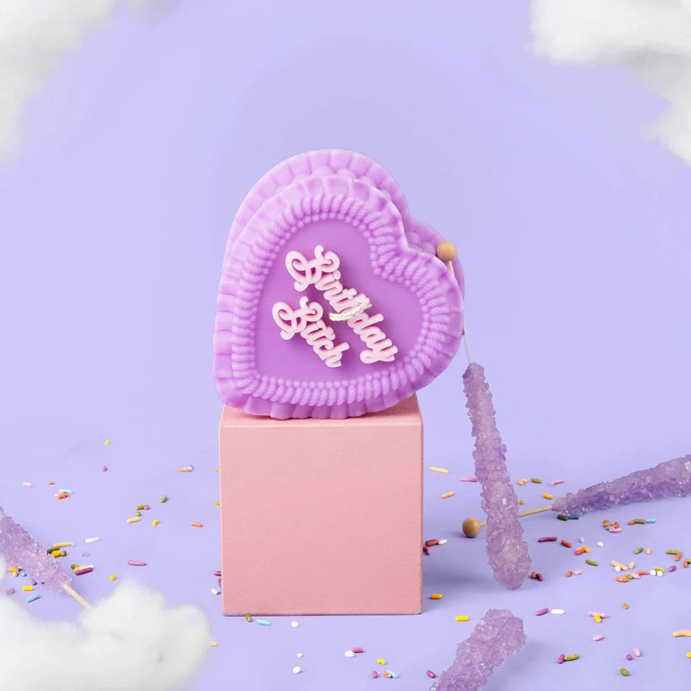 Birthday B**** Heart Candle