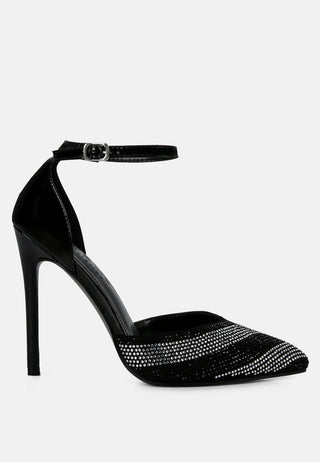 Nobles Rhinestone Patterned Stiletto Sandals